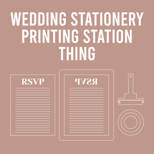 Alpha Thing: Wedding Stationery Printing Station Thing