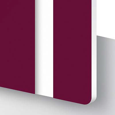 Engravable Burgundy and White