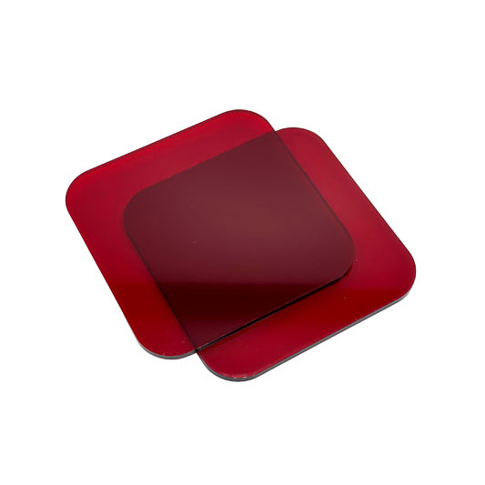 Glossy Color Transparent Dark Red
