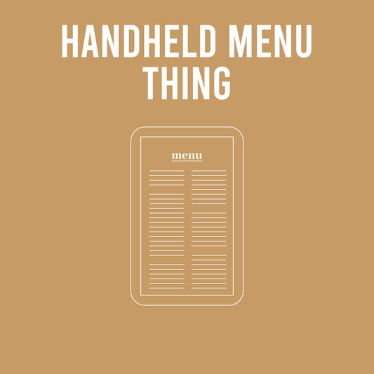 Alpha Thing: Handheld Menu Thing