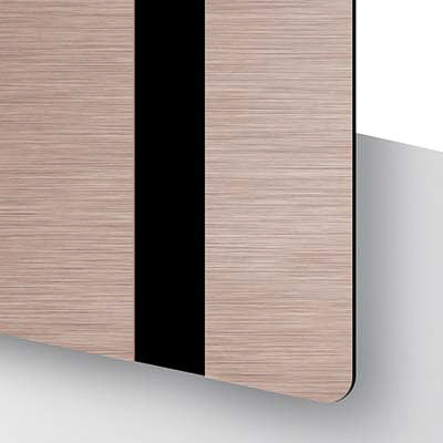 Metallic Brushed Pale Brass and Black